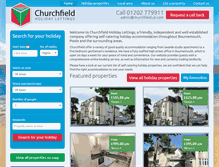 Tablet Screenshot of churchfieldholidaylettings.com